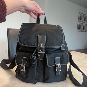 Coach black backpack